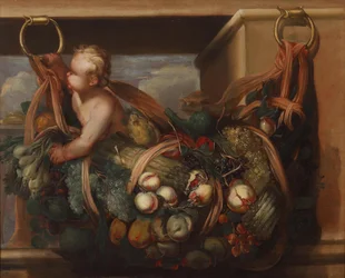 Putto with a Fruit Garland